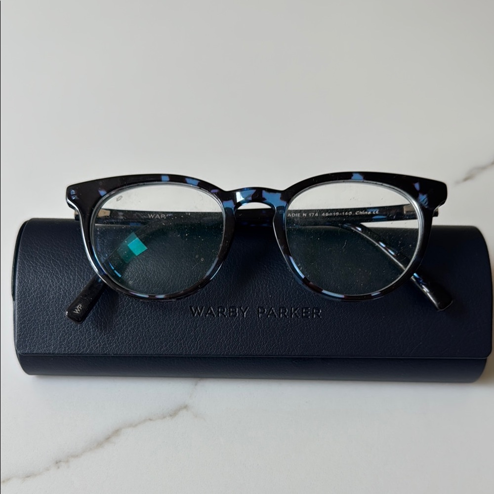 Warby Parker Blue Tortoise Glasses